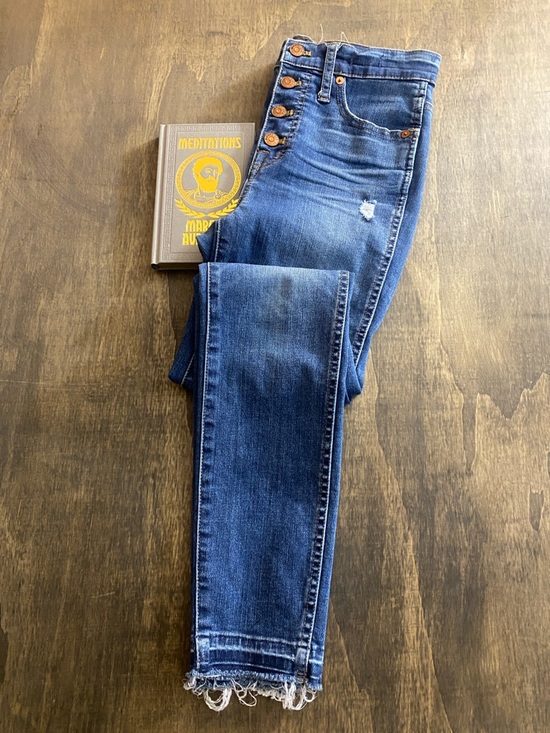 Madewell Denim - Madewell 10” High-Rise Button-Fly Blue Skinny Jeans